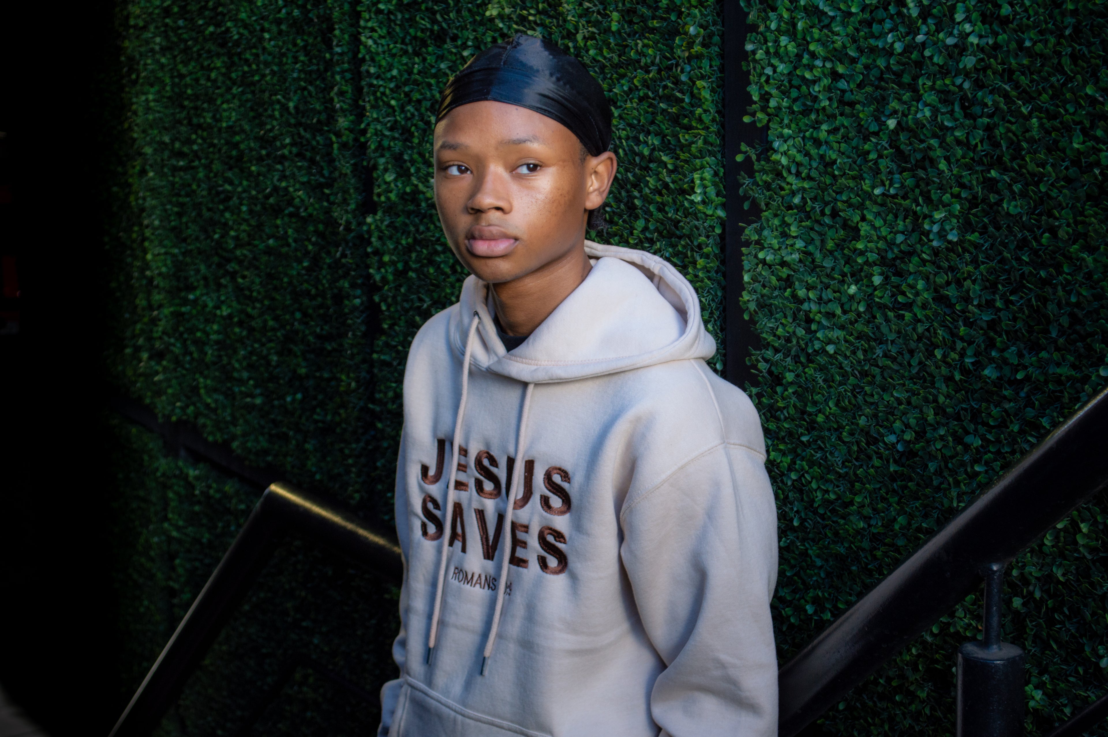 "Jesus Saves" hoodie - Muted Clay