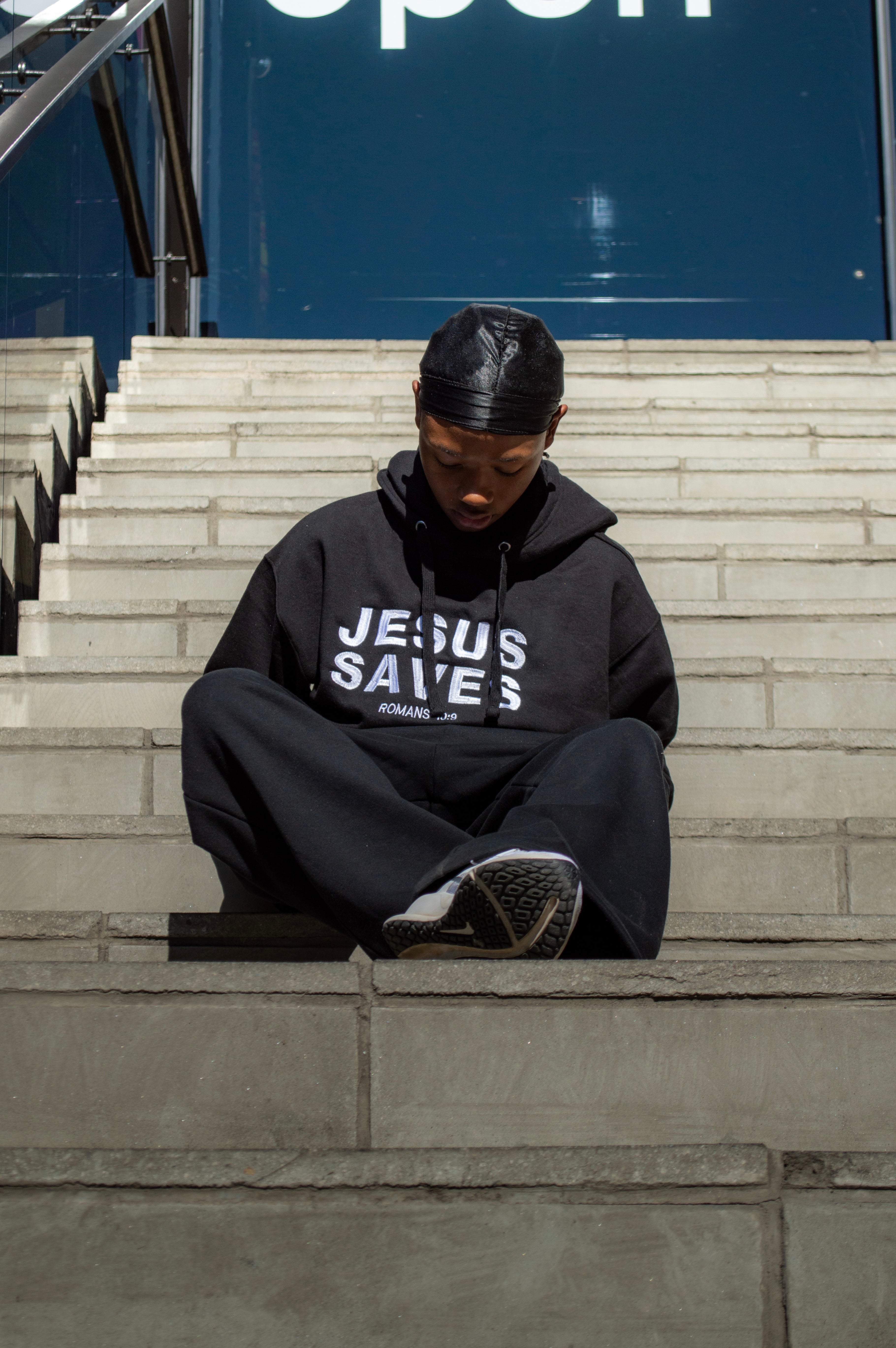 "Jesus Saves" hoodie - Obsidian Grace